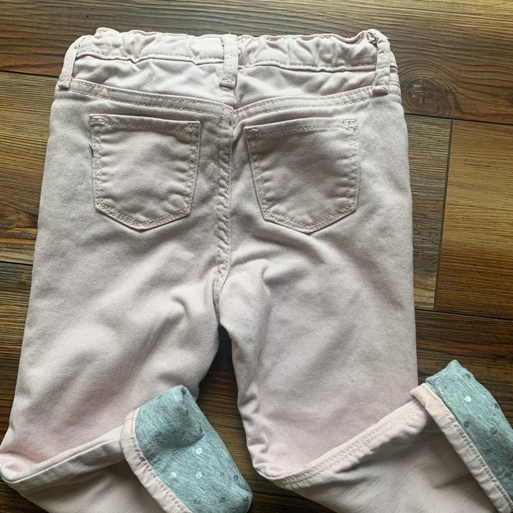 Baby Gap Gray Insulated Lined Pink Denim Jeans Size 3 Yrs